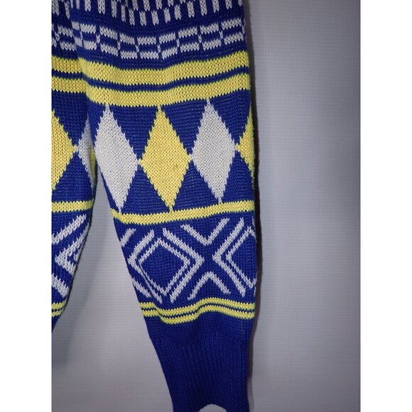 Golden State Warriors Ugly Xmas Sweater Men’s‎ M Knit Plaid Retro Big Logo - Picture 4 of 6